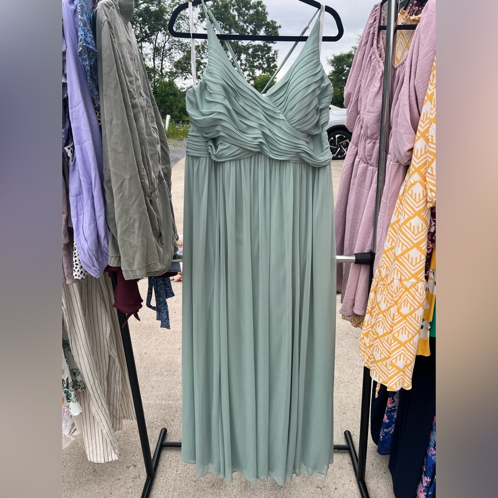David’s Bridal Dusty Sage